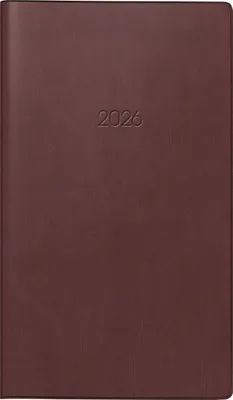 Produktbild von 2026 Brunnen Taschenkalender 750 A6 bordeaux