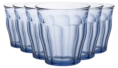 Immagine prodotto di Duralex 1026BB06C0111, bicchiere da collezione "Picardie" in vetro trasparente, ideale per acqua, succhi di frutta, capacità 220 ml