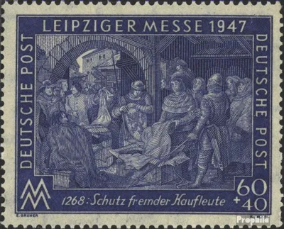 Produktbild von Briefmarken Alliierte Bes.-Gem.Ausg. 1947 Mi 942I A , Linienzähnung 13 postfrisch Leipziger Messe