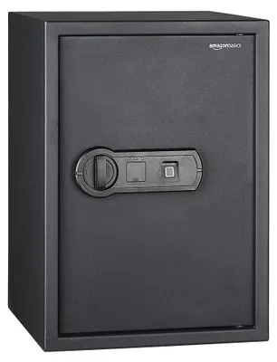 Produktbild von Amazon Basics Elektronisch Schlüssel Biometrisch Tresor mit Fingerabdruck-Verschlusssystem, 50 l, Schwarz