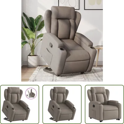 Produktbild von The Living Store Relaxsessel mit Aufstehhilfe Taupe Stoff