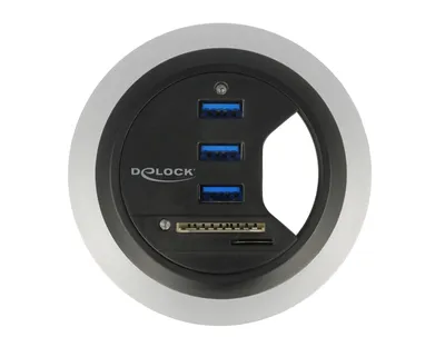 Produktbild von Tisch-Hub 3 Port USB 3.0 (+ 2 Slot SD Card Reader)