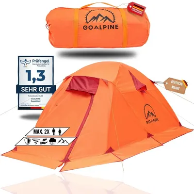 Produktbild von Wandelzelt Ultraleicht Campingzelt - 1 bis 2 Personen - Wasserdicht 4000 mm - Packmaß 17,4 x 18,2 x 46,4 cm - Für Wandern und Radtouren