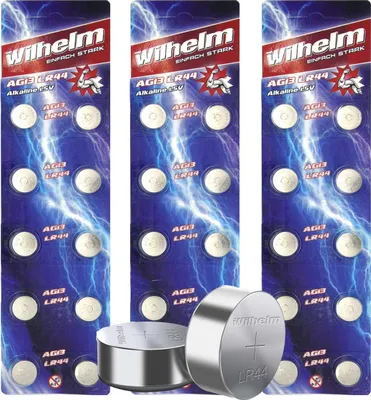 Produktbild von 30 x Wilhelm AG 13 /147/LR44/SR44W/357/LR1154/V13GA Qualitätsbatterien 1,5 V Alkaline