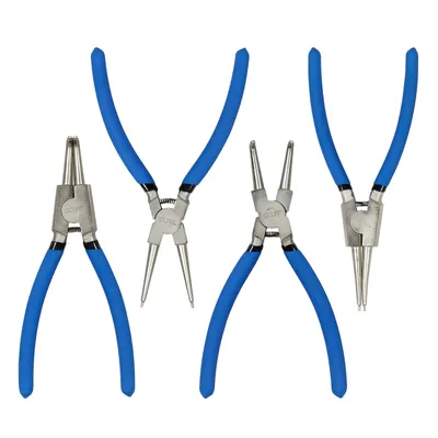 Immagine prodotto di CCLIFE Set di 4 pinze per anelli elastici, pinze per anelli di sicurezza, 225 mm di lunghezza