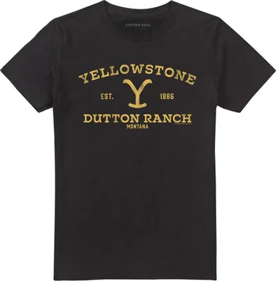 Image de Yellowstone - "Dutton Ranch Simple" T-shirt Homme/Femme Unie TV28056 (L) (Noir)