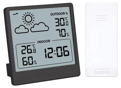 Produktbild von Solight Thermometer, schwarze Farbe TE48B