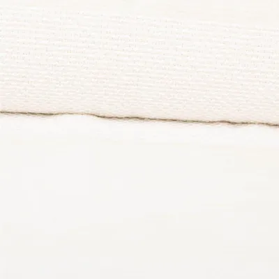 Produktbild von Gardinenstoff Meterware Zabaione mit Querstreifen halbtransparent weiß 150cm