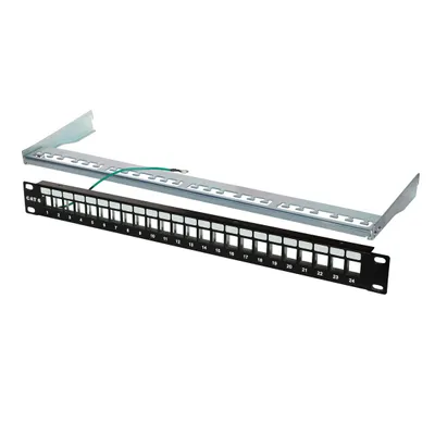Produktbild von 19" Verteilerfeld unbestückt, 24-Port, Keystone