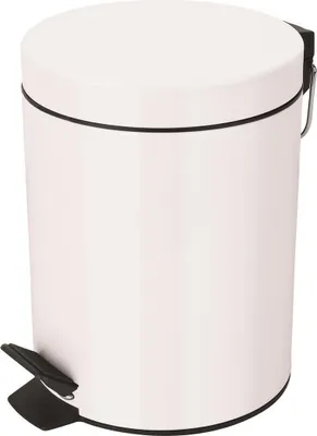 Image de Spirella Seau à cosmétique "Sydney Weiss" Poubelle à pédale - 3 litres - avec seau intérieur amovible