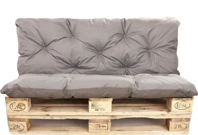 Immagine prodotto di Cuscini per mobili pallet seduta 120x60 / schienale 120x40cm | Cuscino per pallet grigio-Simple| Cuscini per sedute pallet da esterno