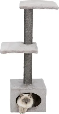 Image de TRIXIE 43827, Arbre à chat (tour), Modèle sur pied, Gris, Tissu peluche, Sisal, 370 mm