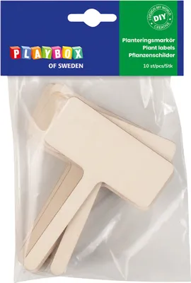 Obrázok produktu pre Sada 10 drevených štítkov, škôlka, škola