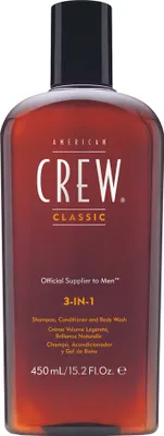 Zdjęcie produktu dla American Crew 3 w 1 szampon, odżywka i żel pod prysznic do codziennego stosowania 450 ml