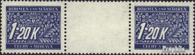 Produktbild von Briefmarken Böhmen und Mähren 1939 Mi P10 Zwischenstegpaar gestempelt Portomarken