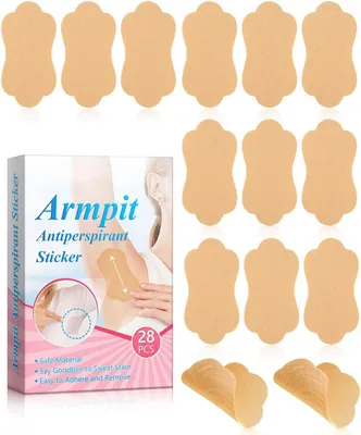 Imagen del producto de Almohadillas absorbentes para axilas, de algodón, 28 unidades, desechables, transpirables, para mujeres