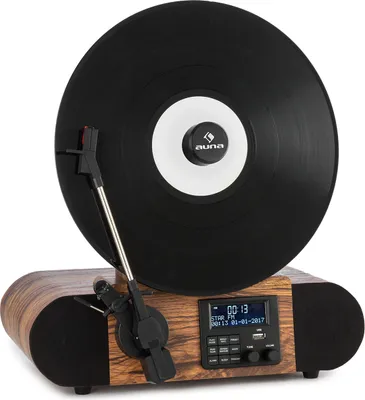Produktbild von auna Verticalo SE DAB, retro gramofón, DAB+, FM tuner, USB, BT, AUX, drevo