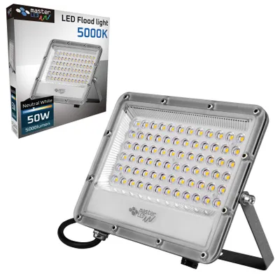 Produktbild von MasterLED Außenstrahler Germi 50W LED – 5000lm IP65 wasserdicht – Neutralweiß 5000K – Baustrahler für Außen & Garten