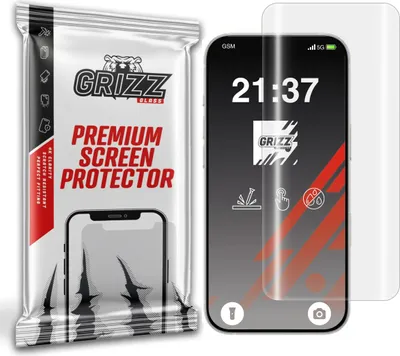 Zdjęcie produktu dla Ochraniacz ekranu GrizzGlass HydroFilm dla Apple iPhone 16 - przezroczysty