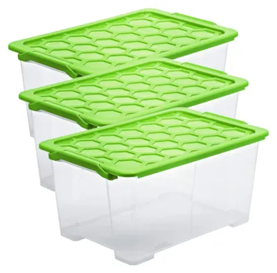 Produktbild von Rotho Aufbewahrungsbox mit Rädern 44L Evo Total - Kunststoffbox mit Deckel - Ordnungsbox 59,0 x 39,5 x 28,0 cm - Plastikbox Allzweckkiste Sortierbox