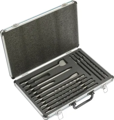 Produktbild von SDS+ Bohrer- und Meißel-Set, Meißel- & Bohrer-Satz (17-teilig)
