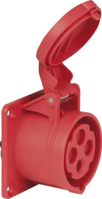 Produktbild von PCE CEE 16 A/400 V - 4P Plug female Rot - IP44