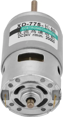 Zdjęcie produktu dla silnik 775 Wysokoobrotowy silnik prądu stałego o mocy 80 W z przedłużonym wałem momentu obrotowego (24 V20000 obr./min)