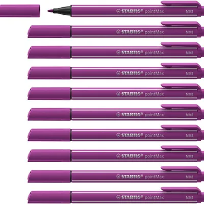 Produktbild von STABILO Filzschreiber - pointMax - 10er Pack - lila
