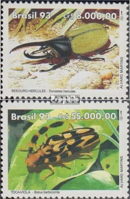 Produktbild von Briefmarken Brasilien 1993 Mi 2523-2524 (kompl.Ausg.) postfrisch Umwelttag: Käfer