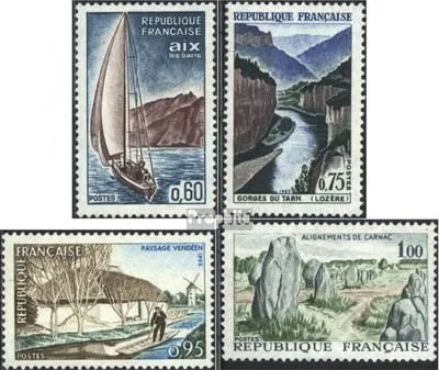 Produktbild von Briefmarken Frankreich 1965 Mi 1516-1519 (kompl.Ausg.) postfrisch Landschaften