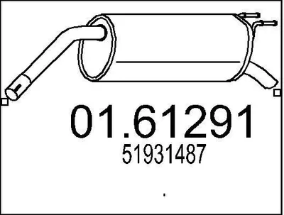 Produktbild von MTS 01.61291 Endschalldämpfer für FIAT BRAVO II (198) Auspuff