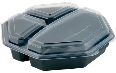Produktbild von 150x DUNI Octaview® (C&C Packung mit 149872) 230 x 230 x 60 mm Schwarz 3-Teilung