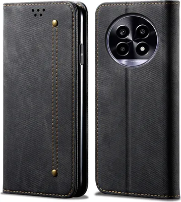 Obrázek produktu pro Pouzdro pro Realme 13 Pro/Realme 13 Pro+, Kožené Peněženkové Pouzdro s Magnetickým Uzavíráním a Stojánkem černé