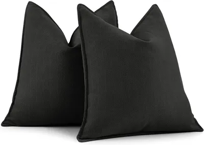 Image de Coussins pour canapé, 50x50 cm, lot de 2, en velours, pour salon