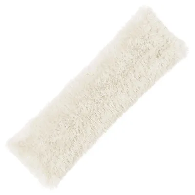Image de Housse de coussin vidaXL HEERLEN, blanche, 40 x 145 cm, en polaire