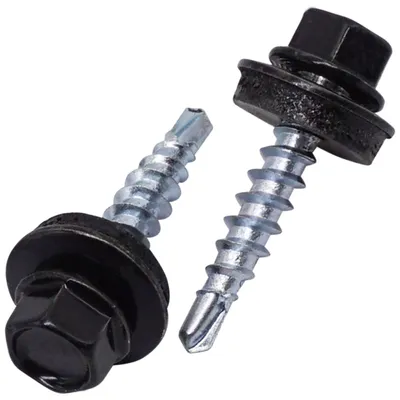 Obrázok produktu pre Skrutky s šesťhrannou hlavou, 4,8 x 25 mm, 50 kusov s EPDM tesniacimi krúžkami