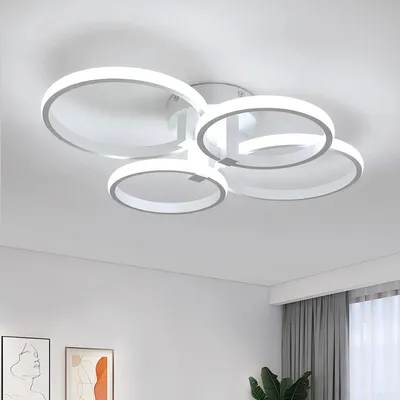 Image de Plaque de plafond LED ronde - A2201 - 56 W - 6500 K (blanc froid) - Blanc - Non dimmable - 15–30 m² - 220 V