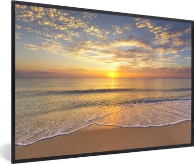 Produktbild von MuchoWow® MuchoWow® Gerahmtes Poster Strand - Farben - Sonne 60x40 cm - Poster mit zchwarzem Bilderrahmen - Printing - Wanddeko Schlafzimmer
