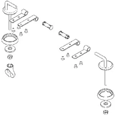 Produktbild von Geberit 597003000 Set Scharniere für WC-Sitz