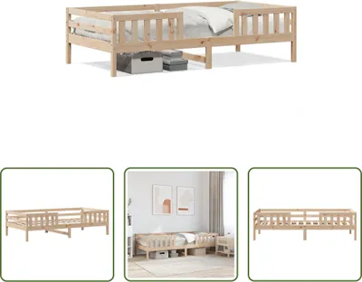 Zdjęcie produktu dla The Living Store Łóżko z litego drewna 75x190 cm sosna
