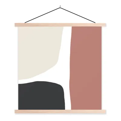 Produktbild von MuchoWow® Textilposter Pastell - Abstrakt - Design 40x40 cm mit holzfarbenen Rahmen - Posterleiste