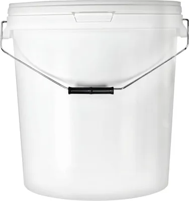 Image de BenBow Seau avec couvercle et poignée en métal 30L Quantité : 1 pc, Blanc  BSR, étanche à l'air, convient pour aliments,  BRC, anti-fuite