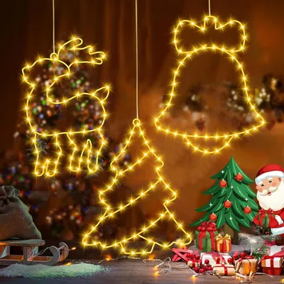 Image de Guirlande lumineuse avec 3 LED, 8 modes, décoration de Noël