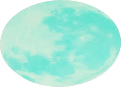 Obrázok produktu pre Cyan Green Light Moon Design Fluorescent Wall Sticker Self Adhesive Decorative Sticker Decal