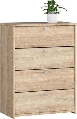 Immagine prodotto di Armadio per scarpe 60 cm con 4 porte pieghevoli in rovere Sonoma