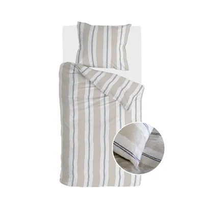 Produktbild von Walra Bettwäsche Remade Nautic Stripes Sand - 155x220 cm