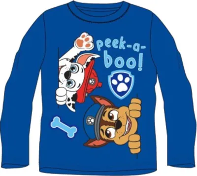 Produktbild von Paw Patrol Langarm-T-Shirt für Jungen - "peek-a-bool",  blau 110