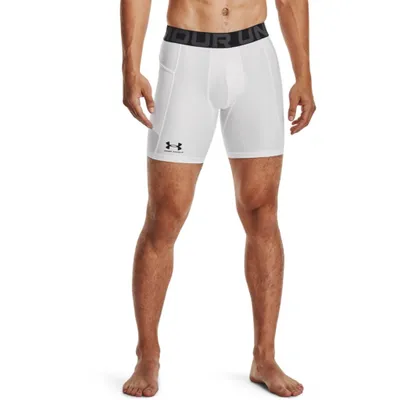 Produktbild von Under Armour Men's HeatGear Armour Compression Shorts White/Black 2XL Laufunterwäsche