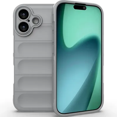 Produktbild von Handyhülle für iPhone 17 Weich TPU Silikon Stossfest Anti-rutsch Hülle Grau