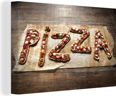 Produktbild von OneMillionCanvasses® - Leinwandbilder - 150x100 cm, Pizza wie Pizza, Wandbilder Kunstdruck Wanddekoration